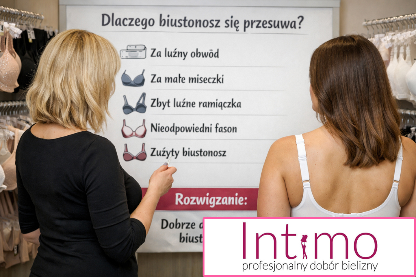 Dlaczego biustonosz się przesuwa