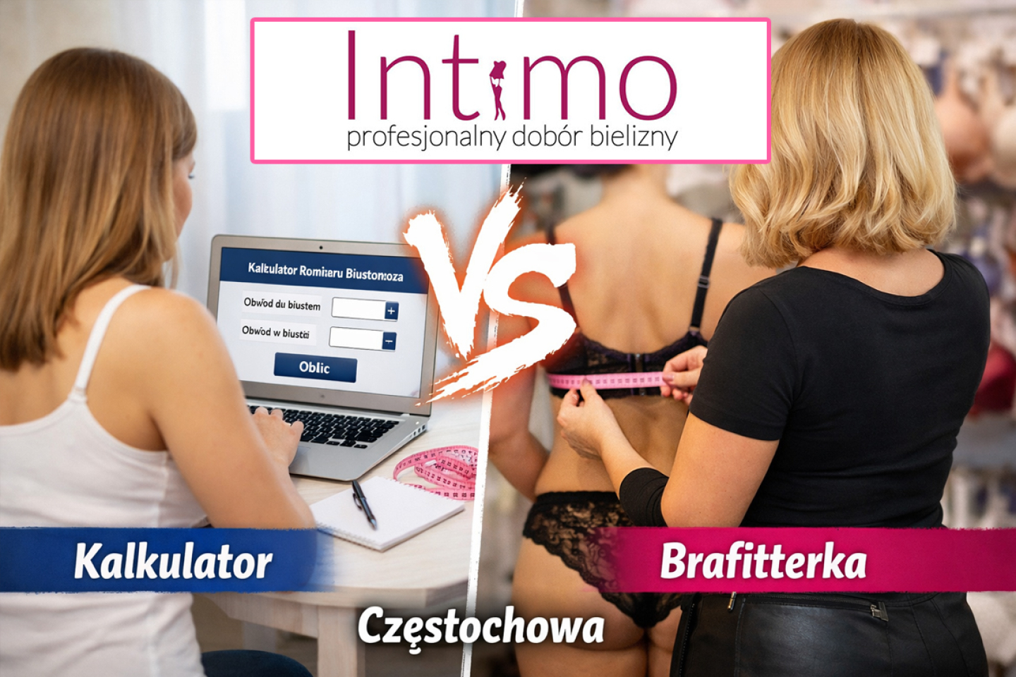 Jak dobrać rozmiar biustonosza? Kalkulator vs. Brafitterka Częstochowa